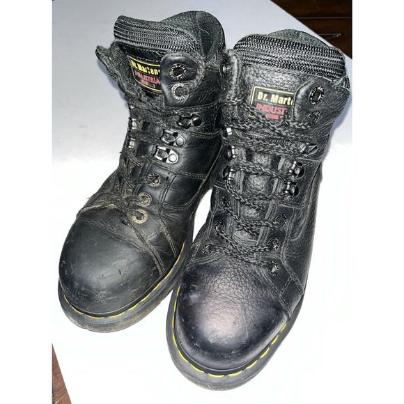 Dr Martens Women’s Work Steel Toe Black Boot Size 8.5‎ Mens 7 - Picture 1 of 10